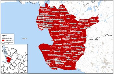 Karte der AktivRegion Dithmarschen